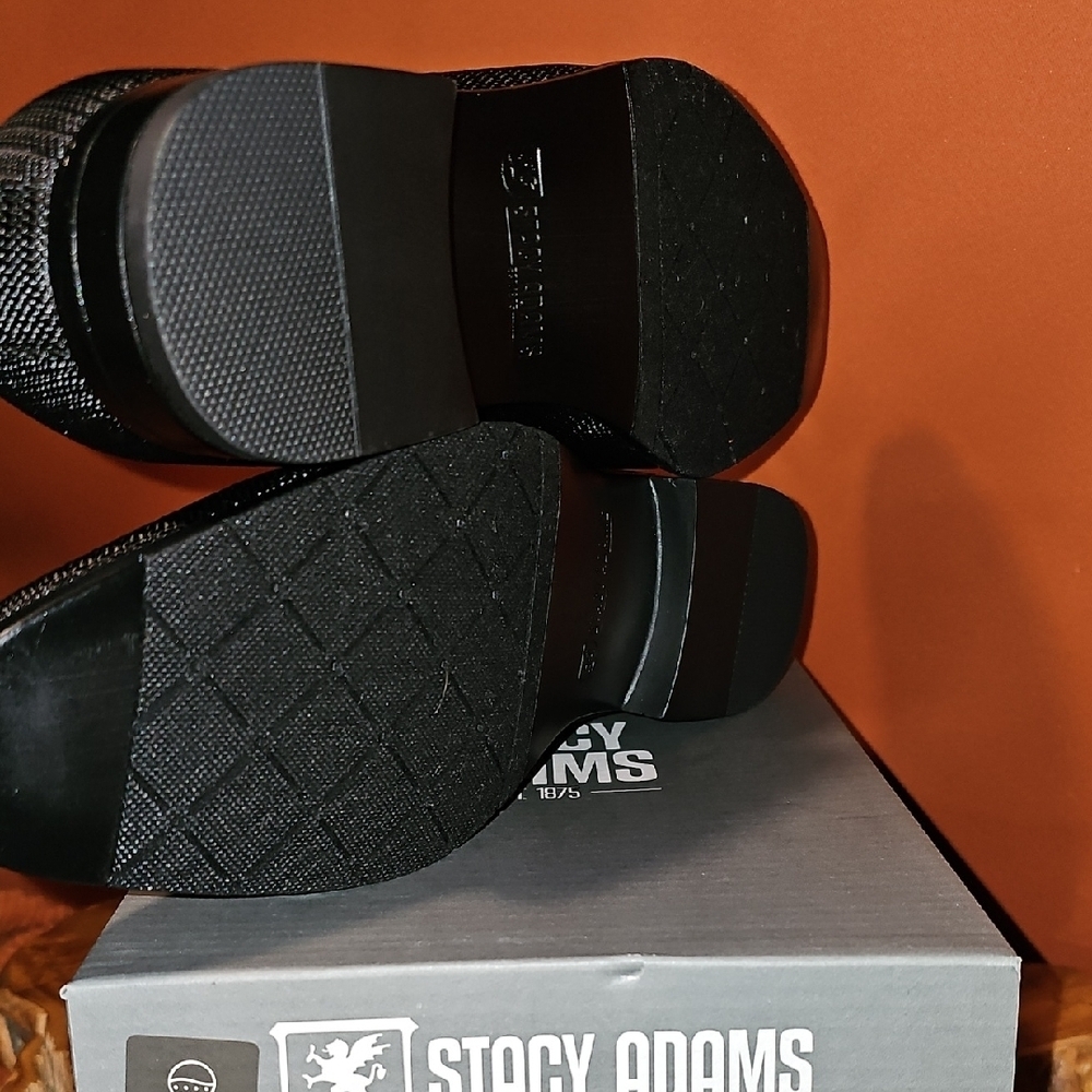 Stacy Adams-NWT! Men's Charcoal Men's Loafers - Picture 7 of 7